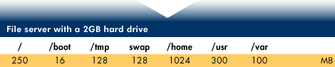 File server with a 2GB hard drive