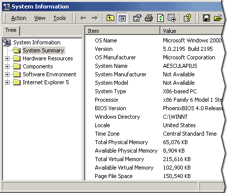Test the configuration of the operating system
