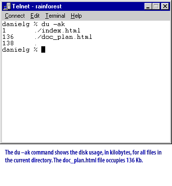 A Telnet session on a terminal interface with a blue background and white text. Here's the text displayed in the terminal: