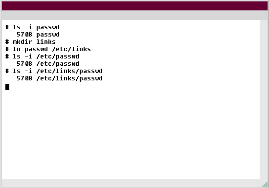 ls -i /etc/links/passwd